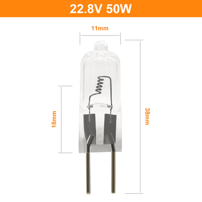 22.8V lampadine chirurgiche dell'ospedale basso della lampada G6.35 di Bipin della lampada alogena da 50 watt