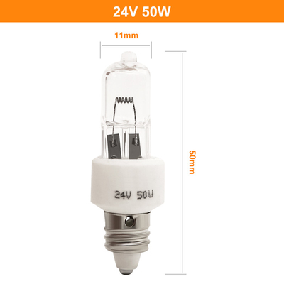 sala operatoria della luce fredda del foro della lampada della lampadina dell'alogeno di 24v 50w E11 singola