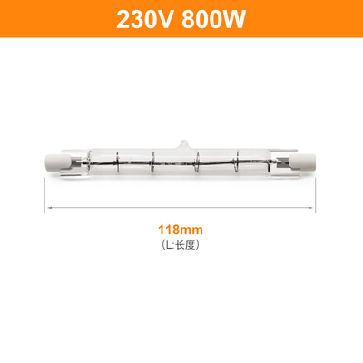 lampada lineare dell'alogeno conclusa doppio della lampada alogena di 230V 800W R7s 118mm Dimmable