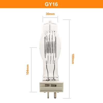 Lampada 3200k Marine Searchlight Bulbs With Radiator dell'alogeno del quarzo di GY16 3000W