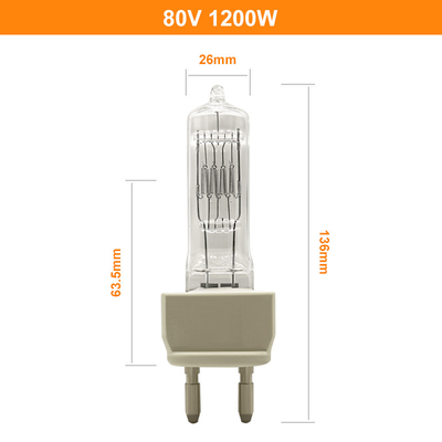 Singola lampadina conclusa leggera 3250k della lampada a alogenuri metallici della lampada 80v 1200w dell'alogeno G22