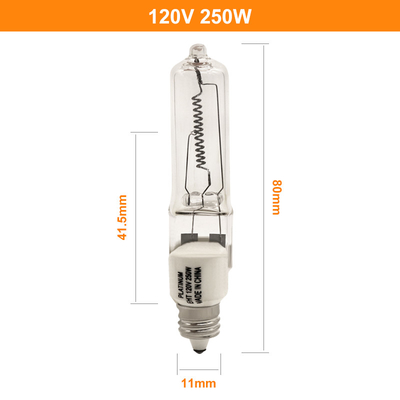 Mini Can E11 120v lampadine dell'alogeno di Dimmable della lampada al quarzo da 250 watt