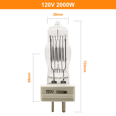 CE di Marine Searchlight Bulbs della lampada alogena di GY16 2000W 120v approvato