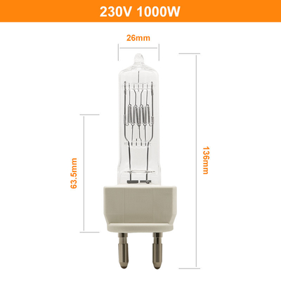 singolo studio cinematografico concluso della lampadina dell'alogeno di 230v 1000w che accende le lampade 300h del proiettore di film
