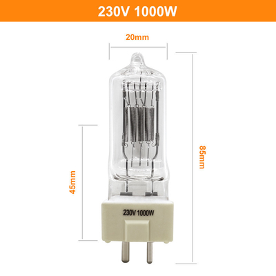 alogeno GY9 leggero 5 Marine Searchlight Bulbs del quarzo di 230V 1000w 85mm