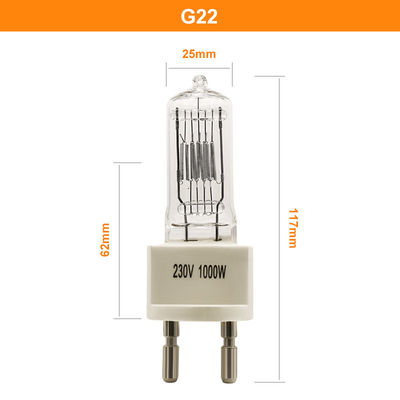 Singolo watt ottico concluso G9.5 della lampada 3200k 230V 1000 dell'esposizione dell'alogeno