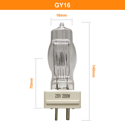 Singola lampada conclusa 230v dell'alogeno di GY16 2000w per Osram 64788 CP/72 FTM