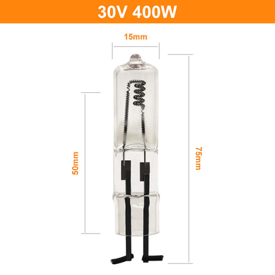 Due 2 lunghezza di Pin Halogen Bulb 400W 30V 75mm