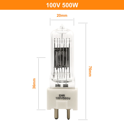 100V lampadine del microscopio dello strumento ottico della lampadina G22 della luce al quarzo da 500 watt
