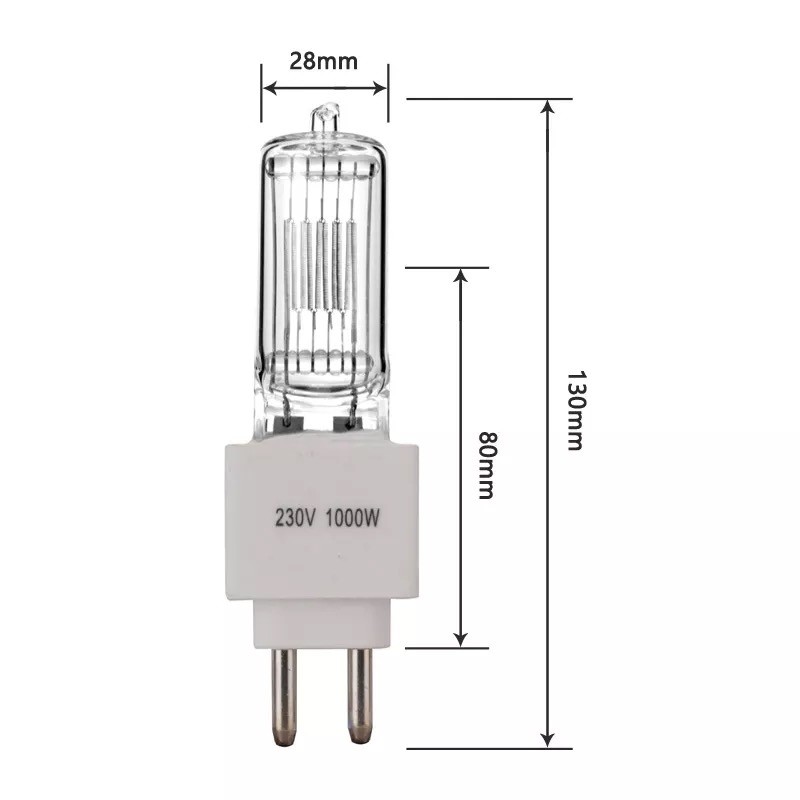 230V 1000W lampadina alogena al quarzo lampada al quarzo luce alogena per illuminazione scenica