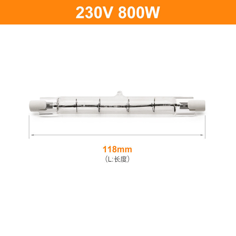 Il doppio dell'alogeno del quarzo di Ir ha concluso la lampadina 118mm 230V 800W