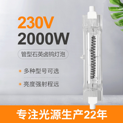 il tipo lineare il doppio 50000lm di 138mm della metropolitana della lampada alogena di 230V 2000W R7s si è concluso